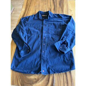 Jesse James Shirt Men's Blue Medium Industrial Workwear Long Sleeve